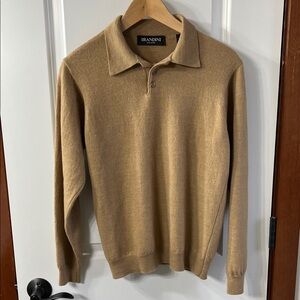 Brandini Tan Long Sleeve Polo Sweater